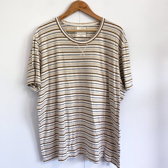 Billy Reid Other - BILLY REID Men's Cotton Striped Classic Short Sleeved Tee